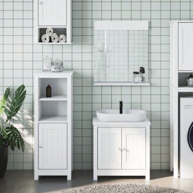 Juego de muebles de baño BERG 3 pzas madera maciza pino blanco Juego de muebles de baño BERG 3 pzas madera maciza pino blanco