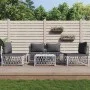 5-teiliges Gartenmöbel-Set und weiße Stahlkissen von vidaXL, Gartensets - Ref: Foro24-3186832, Preis: 338,42 €, Rabatt: %