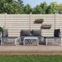 5-teiliges Gartenmöbel-Set und weiße Stahlkissen von vidaXL, Gartensets - Ref: Foro24-3186832, Preis: 344,44 €, Rabatt: %