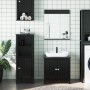 Juego de muebles de baño BERG 3 pzas madera maciza pino negro