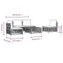 5-teiliges Gartenmöbel-Set und weiße Stahlkissen von vidaXL, Gartensets - Ref: Foro24-3186832, Preis: 338,42 €, Rabatt: %