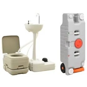 Toilet set with sink and portable water tank for camping by vidaXL, Camping and hiking - Ref: Foro24-3186663, Price: 418,93 €...