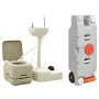 Toilet set with sink and portable water tank for camping by vidaXL, Camping and hiking - Ref: Foro24-3186663, Price: 418,93 €...