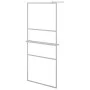 Shower screen with ESG glass shelf and chrome aluminum 100x195cm by vidaXL, Shower walls and screens - Ref: Foro24-3185500, P...