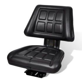 Asiento de tractor con respaldo negro