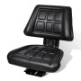 Asiento de tractor con respaldo negro