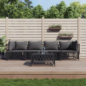 Gartenmöbel-Set 5-teilig und anthrazitgraue Stahlkissen von vidaXL, Gartensets - Ref: Foro24-3186823, Preis: 414,01 €, Rabatt: %