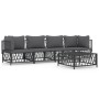 Garden furniture set 5 pieces and anthracite gray steel cushions by vidaXL, Garden sets - Ref: Foro24-3186823, Price: 419,88 ...