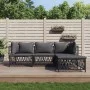 Gartenmöbel-Set 4-teilig und anthrazitgraue Stahlkissen von vidaXL, Gartensets - Ref: Foro24-3186861, Preis: 326,39 €, Rabatt: %