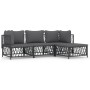 Garden furniture set 4 pieces and anthracite gray steel cushions by vidaXL, Garden sets - Ref: Foro24-3186861, Price: 330,71 ...