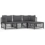 Gartenmöbel-Set 4-teilig und anthrazitgraue Stahlkissen von vidaXL, Gartensets - Ref: Foro24-3186861, Preis: 326,39 €, Rabatt: %