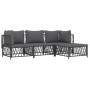 Garden furniture set 4 pieces and anthracite gray steel cushions by vidaXL, Garden sets - Ref: Foro24-3186861, Price: 330,71 ...