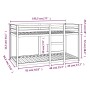 Cama litera sin colchón madera maciza de pino 90x190 cm