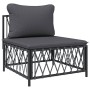 Garden furniture set 4 pieces and anthracite gray steel cushions by vidaXL, Garden sets - Ref: Foro24-3186861, Price: 330,71 ...