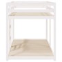 Litera de madera maciza de pino blanco 90x190 cm