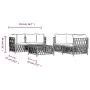 5-piece garden furniture set and white steel cushions by vidaXL, Garden sets - Ref: Foro24-3186824, Price: 288,09 €, Discount: %