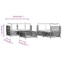 5-teiliges Gartenmöbel-Set und weiße Stahlkissen von vidaXL, Gartensets - Ref: Foro24-3186824, Preis: 292,09 €, Rabatt: %
