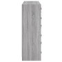 Estantería con puertas madera gris Sonoma 136x37x109 cm