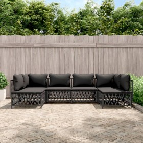 6-teiliges Gartenmöbel-Set mit anthrazitfarbenen Stahlkissen von vidaXL, Gartensets - Ref: Foro24-3186909, Preis: 550,73 €, R...