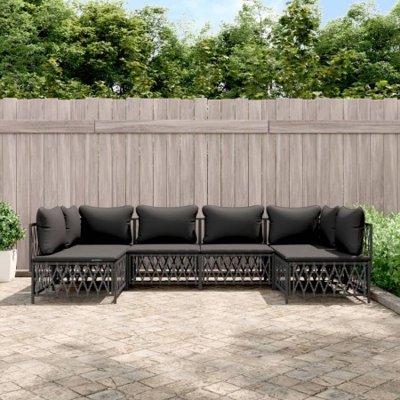 6-teiliges Gartenmöbel-Set mit anthrazitfarbenen Stahlkissen von vidaXL, Gartensets - Ref: Foro24-3186909, Preis: 550,73 €, R...