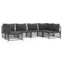 6-teiliges Gartenmöbel-Set mit anthrazitfarbenen Stahlkissen von vidaXL, Gartensets - Ref: Foro24-3186909, Preis: 542,90 €, R...