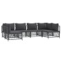 6-teiliges Gartenmöbel-Set mit anthrazitfarbenen Stahlkissen von vidaXL, Gartensets - Ref: Foro24-3186909, Preis: 550,73 €, R...