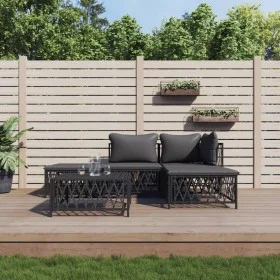 Gartenmöbel-Set 5-teilig und anthrazitgraue Stahlkissen von vidaXL, Gartensets - Ref: Foro24-3186851, Preis: 340,39 €, Rabatt: %