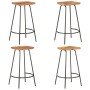 Taburetes de cocina 4 unidades madera maciza de acacia en Taburetes de cocina | Comprar online en Foro24