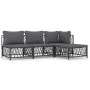 Gartenmöbel-Set 4-teilig und anthrazitgraue Stahlkissen von vidaXL, Gartensets - Ref: Foro24-3186853, Preis: 325,97 €, Rabatt: %