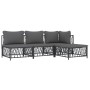 Gartenmöbel-Set 4-teilig und anthrazitgraue Stahlkissen von vidaXL, Gartensets - Ref: Foro24-3186853, Preis: 330,49 €, Rabatt: %
