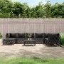 9-teiliges Gartenmöbel-Set mit anthrazitfarbenen Stahlkissen von vidaXL, Gartensets - Ref: Foro24-3186915, Preis: 793,41 €, R...