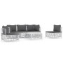 Juego de muebles de jardín 6 piezas y cojines acero blanco de vidaXL, Conjuntos de jardín - Ref: Foro24-3186840, Precio: 394,...