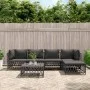 Gartenmöbel-Set 6-teilig und Kissen anthrazitgrauer Stahl von vidaXL, Gartensets - Ref: Foro24-3186867, Preis: 469,94 €, Raba...
