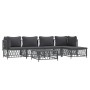 6-piece garden furniture set with anthracite grey steel cushions by vidaXL, Garden sets - Ref: Foro24-3186867, Price: 476,47 ...