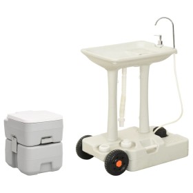 Juego de inodoro con lavabo portátil para camping