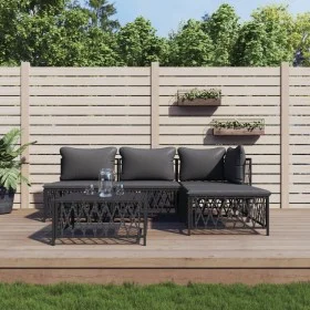 Garden furniture set 5 pieces and anthracite gray steel cushions by vidaXL, Garden sets - Ref: Foro24-3186855, Price: 377,29 ...