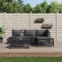 Gartenmöbel-Set 5-teilig und anthrazitgraue Stahlkissen von vidaXL, Gartensets - Ref: Foro24-3186855, Preis: 377,29 €, Rabatt: %