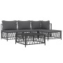 Gartenmöbel-Set 5-teilig und anthrazitgraue Stahlkissen von vidaXL, Gartensets - Ref: Foro24-3186855, Preis: 382,63 €, Rabatt: %