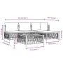 Garden furniture set 5 pieces and anthracite gray steel cushions by vidaXL, Garden sets - Ref: Foro24-3186855, Price: 377,29 ...