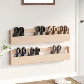 Wandschuhregale 2 Stück Kiefernholz 110x9x23 cm von vidaXL, Schuhregale und Schuhorganisatoren - Ref: Foro24-833275, Preis: 4...