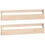 Wall shoe racks 2 pcs pine wood 110x9x23 cm by vidaXL, Shoe racks and shoe organizers - Ref: Foro24-833275, Price: 42,41 €, D...