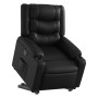 Sillón reclinable elevable cuero artificial negro