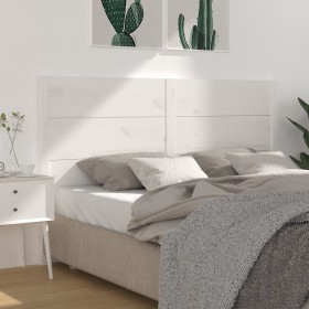 Cabecero de cama madera maciza de pino blanco 206x4x100 cm