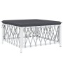 Juego de muebles de jardín 4 piezas y cojines acero blanco de vidaXL, Conjuntos de jardín - Ref: Foro24-3186860, Precio: 252,...
