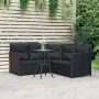 Set de sofás en forma de L 2 pzas cojines ratán sintético negro by vidaXL, Garden sets - Ref: Foro24-319657, Price: 291,90 €,...