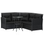 Set de sofás en forma de L 2 pzas cojines ratán sintético negro by vidaXL, Garden sets - Ref: Foro24-319657, Price: 299,97 €,...