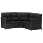 Set de sofás en forma de L 2 pzas cojines ratán sintético negro by vidaXL, Garden sets - Ref: Foro24-319657, Price: 299,97 €,...