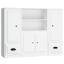 Hohe Sideboards, 3 Stück, weißes Sperrholz von vidaXL, Sideboards - Ref: Foro24-3185311, Preis: 225,79 €, Rabatt: %
