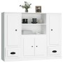 Hohe Sideboards, 3 Stück, weißes Sperrholz von vidaXL, Sideboards - Ref: Foro24-3185311, Preis: 225,79 €, Rabatt: %