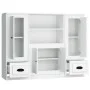 Hohe Sideboards, 3 Stück, weißes Sperrholz von vidaXL, Sideboards - Ref: Foro24-3185311, Preis: 219,12 €, Rabatt: %
